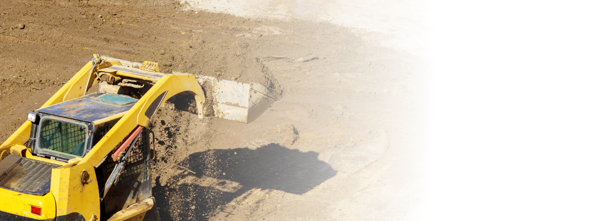 dirt work on a residential area